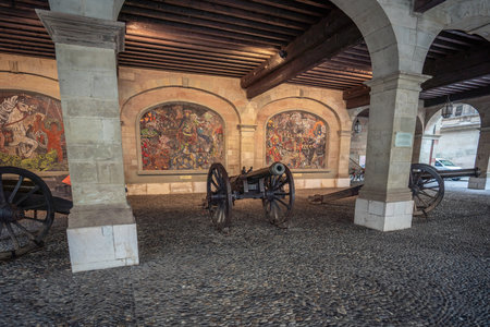 Geneva, Switzerland - Dec 06, 2019: Old Arsenal - Geneva, Switzerlandのeditorial素材