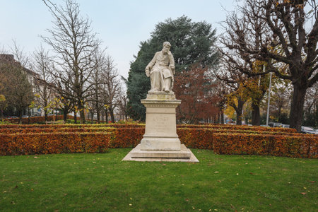 Lausanne, Switzerland - Dec 04, 2019: Alexandre Vinet Statue - Lausanne, Switzerlandのeditorial素材