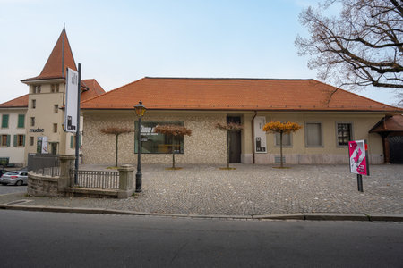 Lausanne, Switzerland - Dec 04, 2019: Lausanne History Museum (MHL) - Lausanne, Switzerlandのeditorial素材