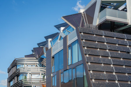 Vaduz, Liechtenstein - Nov 18, 2019: Active Energy Building - Sustainable Architecture - Vaduz, Liechtensteinのeditorial素材
