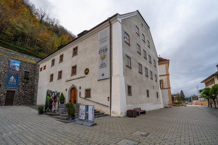 Vaduz, Liechtenstein - Nov 17, 2019: Liechtenstein National Museum - Vaduz, Liechtensteinのeditorial素材