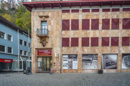 Vaduz, Liechtenstein - Nov 17, 2019: Postal Museum Liechtenstein - Vaduz, Liechtensteinのeditorial素材
