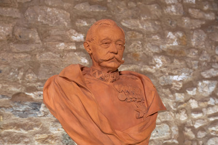 Luxembourg City, Luxembourg - Feb 2, 2020: Grand Duke Adolphe Bust at Luxembourg City History Museum - Luxembourg City, Luxembourgのeditorial素材
