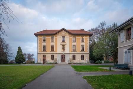 Geneva, Switzerland - Dec 06, 2019: Botanical Gardens and Conservatory - Geneva, Switzerlandのeditorial素材