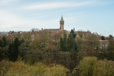 Luxembourg State Savings Bank (Spuerkeess) - Luxembourg City, Luxembourgの写真素材