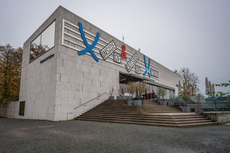 Salzburg, Austria - Nov 12, 2019: Museum der Moderne at Monchsberg - Salzburg, Austriaのeditorial素材