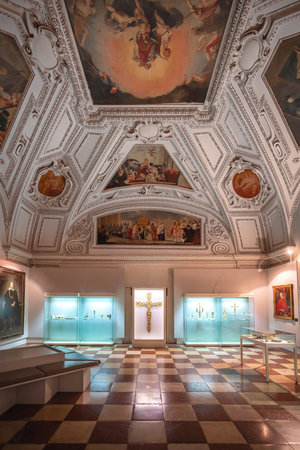 Salzburg, Austria - Nov 09, 2019: South Oratory and St. Rupert Cross at Cathedral Museum part of DomQuartier Museums - Salzburg, Austriaのeditorial素材