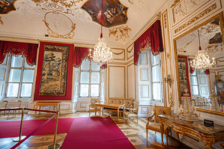Salzburg, Austria - Nov 09, 2019: Audience Hall - State Rooms of the Residenz part of DomQuartier Museums - Salzburg, Austriaのeditorial素材