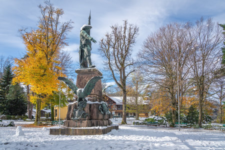 Innsbruck, Austria - Nov 14, 2019: Andreas Hofer Monument at Bergisel - Innsbruck, Austriaのeditorial素材