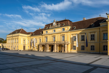 Laxenburg, Austria - Oct 15, 2019: International Institute for Applied Systems Analysis (IIASA) - Blauer Hof Palace - Laxenburg, Austriaのeditorial素材