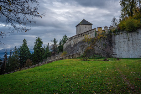 Richterhohe Fortification in Monchsberg - Salzburg, Austriaの写真素材