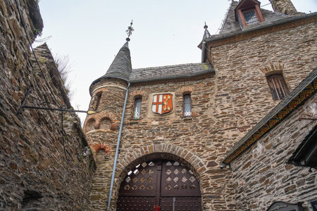 Cochem, Germany - Jan 20, 2020: Cochem Coat of Arms at Cochem Castle Entrance - Cochem, Germanyのeditorial素材