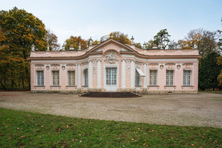 Munich, Germany - Nov 03, 2019: Amalienburg at Nymphenburg Palace Park - Munich, Bavaria, Germanyのeditorial素材