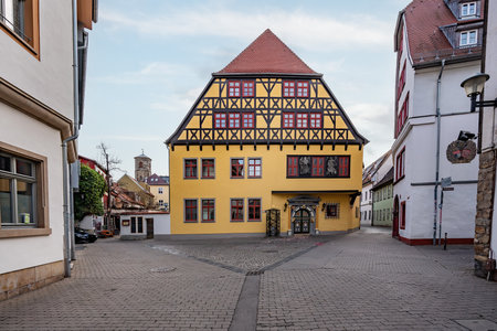 Erfurt, Germany - Jan 18, 2020: Haus zum Sonneborn - Erfurt, Germanyのeditorial素材