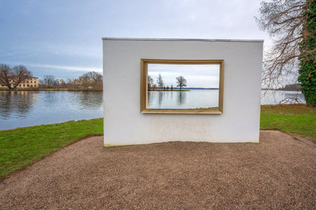 Schwerin, Germany - Jan 05, 2020: Situation Dictionary by Kamil Kuskowski at Schwerin Castle Garden...