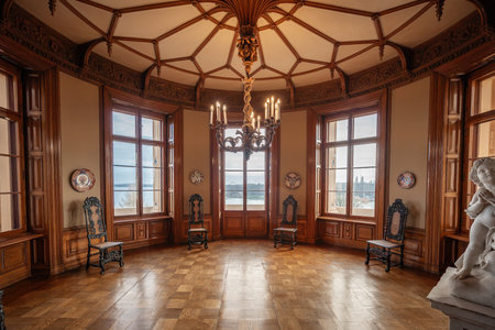 Schwerin, Germany - Jan 05, 2020: Smoking Room at Schwerin Castle Interior - Schwerin, Germanyのeditorial素材
