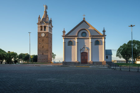Old Church at Our Lady of Caravaggio Sanctuary - Farroupilha, Rio Grande do Sul, Brazilの写真素材