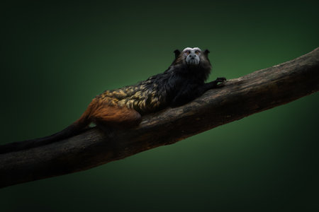 Weddell's Saddle-back Tamarin monkey (Leontocebus weddelli)
