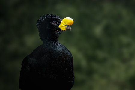 Yellow-knobbed Curassow (Crax daubentoni)の写真素材