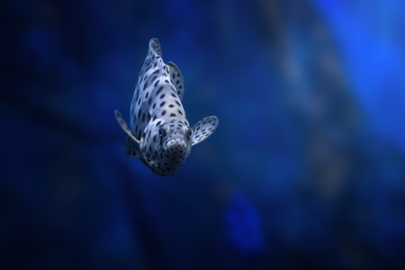 Panther Grouper fish (Cromileptes altivelis) or Humpback Grouperの写真素材