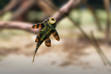 Blood-red Tiger Pleco (Panaqolus claustellifer) - Freshwater Fishの写真素材