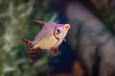 Silver Prochilodus (Semaprochilodus taeniurus) - Freshwater fishの写真素材