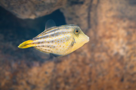 Orangespotted Filefish (Cantherhines pullus) - Marine fishの写真素材