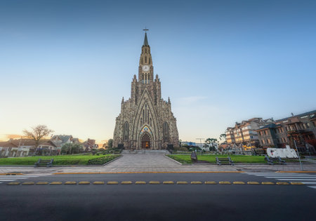 Cathedral of Stone (Catedral de Pedra) - Church of Our Lady of Lourdes - Canela, Rio Grande do Sul, Brazilの写真素材