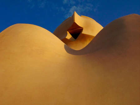 The chimneys at La Pedrera  in Barcelonaの写真素材
