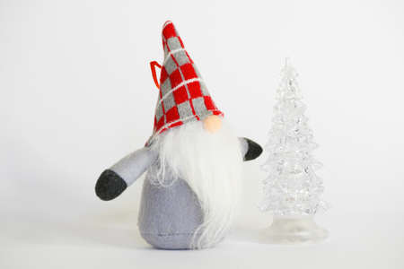 Santa's Little Helper with white beard. Christmas Gnome