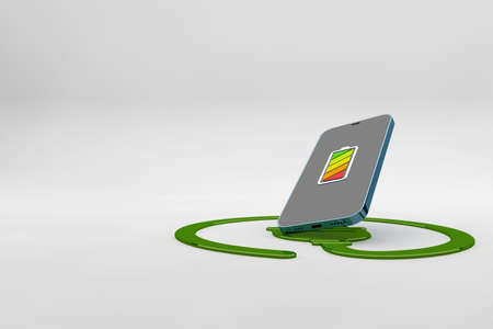 Battery charge indicator stock photo. 3D Render