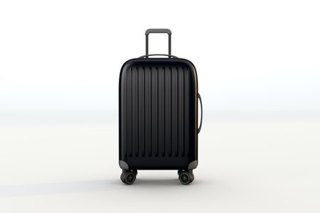 Black suitcase a travel accessories. 3d renderの写真素材
