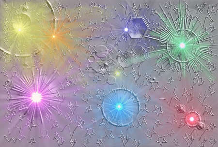 Fantastic worlds lights and starsの写真素材