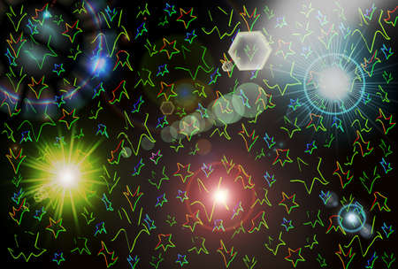 Fantastic worlds lights and starsの写真素材