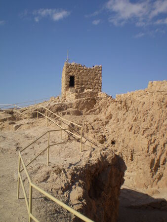 let s walk until the top to see the castleの写真素材