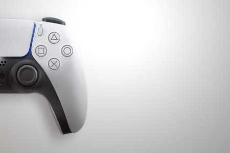 Playstation 5 Dual Sense controller isolated on white background - Rio de Janeiro, Rj, Brazil. June...