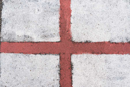 England flag painted on the asphalt in the country's colors. Alphast texture and paint colors.の写真素材