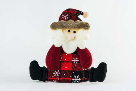 Santa Claus isolated on white background. Christmas ornament. Selective focus.の写真素材