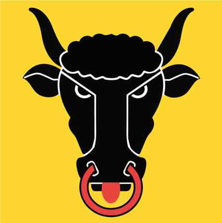 The flag of the Canton of Uri in Switzerlandのイラスト素材