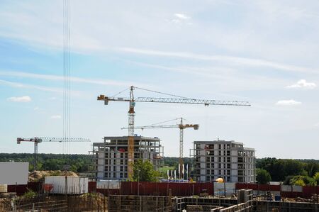 Constrution site on a sunny summer dayの写真素材