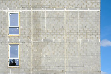 Building under construction with copy space