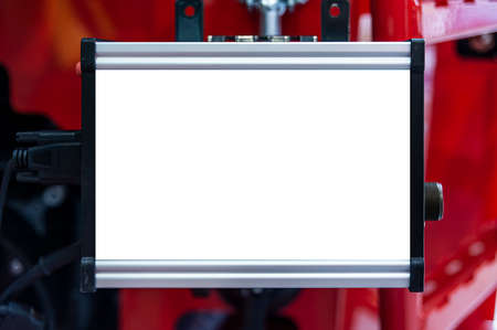 Blank white control panel of industiral machine