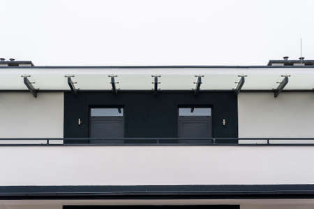 Modern building facade with doorsの写真素材