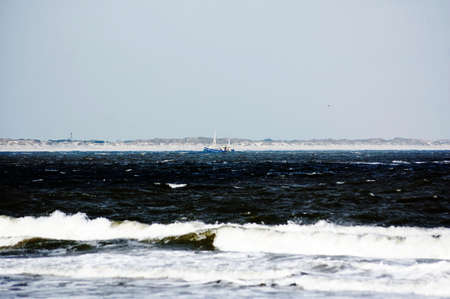 fishing trawler in front of Langeoog