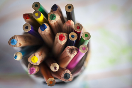 color pencils closeupの写真素材