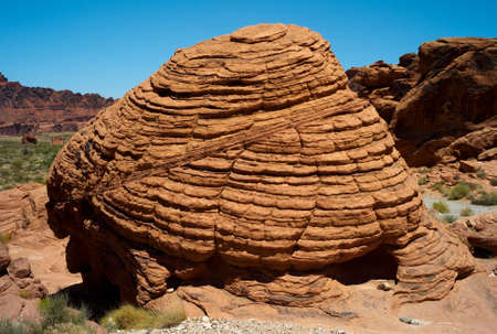 Picturesque Beehive Rock in the Valley of Fire State Parkの写真素材