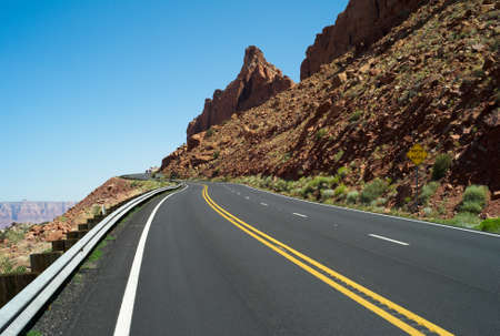 A Lonely Road in Arizona, USA