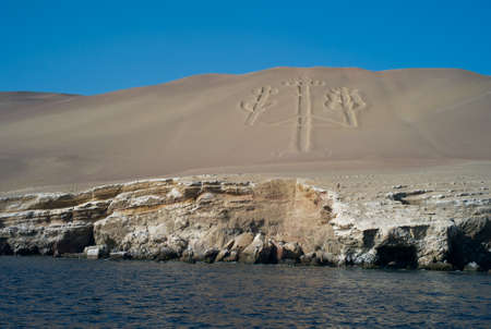 Geoglyph on the Islas Ballestas, off Peru
