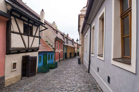 Golden Lane on Prague Castle with No Peopleのeditorial素材