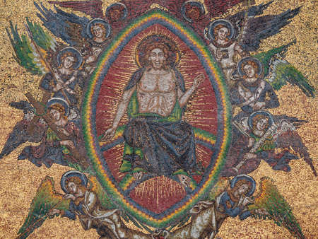 Jesus Surrounded with Angels Detail of the Mosaic of the Last Judgment at the Golden Gate of the...